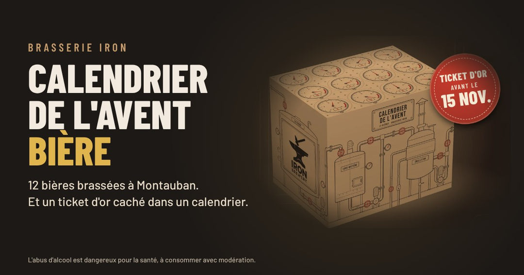 Le calendrier de l'avent bière de la Brasserie Iron : 12 bières et un ticket d'or